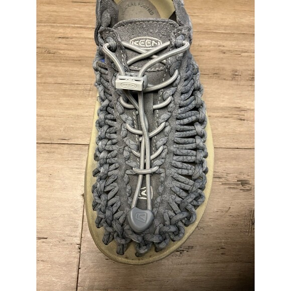 Keen Uneek gray/blue Woven Bungee Cord Water Women's Sandals Sneakers Size 6.5 - Picture 3 of 6